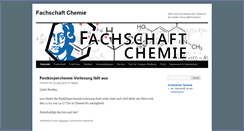 Desktop Screenshot of fachschaftchemie.de